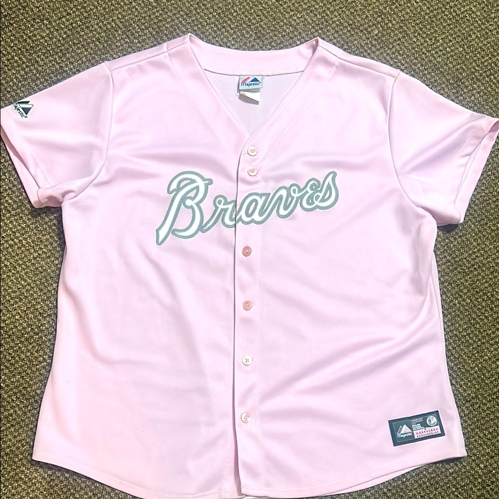 Pink Braves Baseball Jersey
